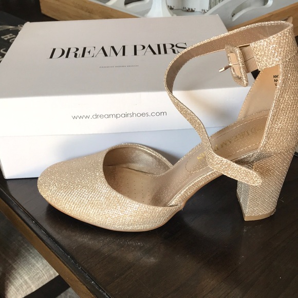 Dream Pairs Shoes - Dream Pairs womens 8.5 gold glitter shoes